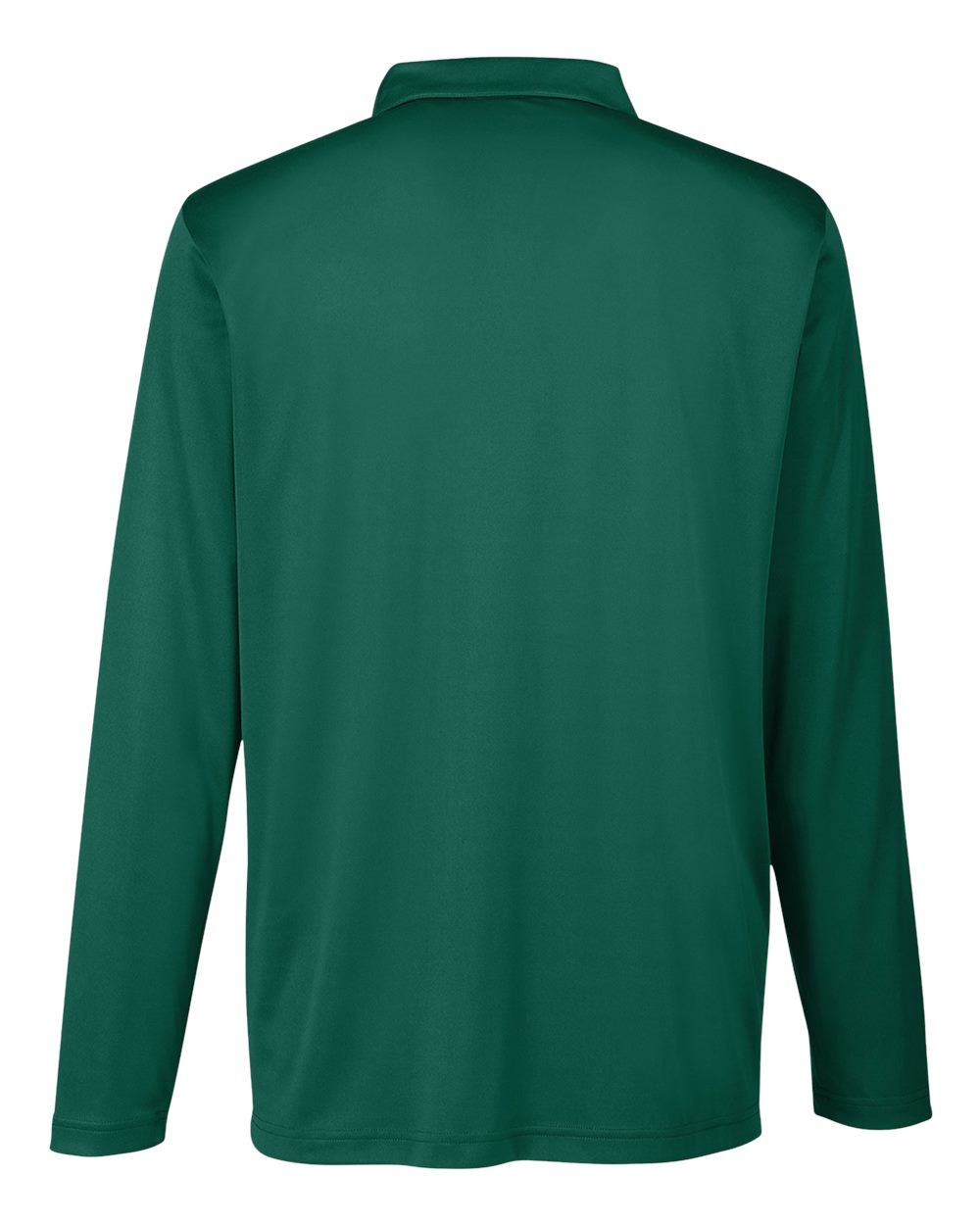 Front View of Sport Forest Men's Zone Performance Long Sleeve Polo - TT51L