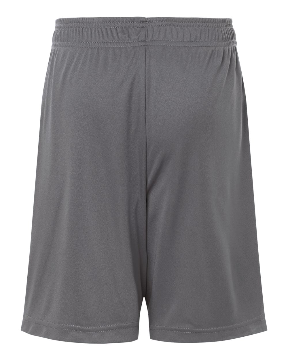 Rear View of Sport Graphite/ White Youth Zone Performance Reversible Shorts - TT115BY plain
