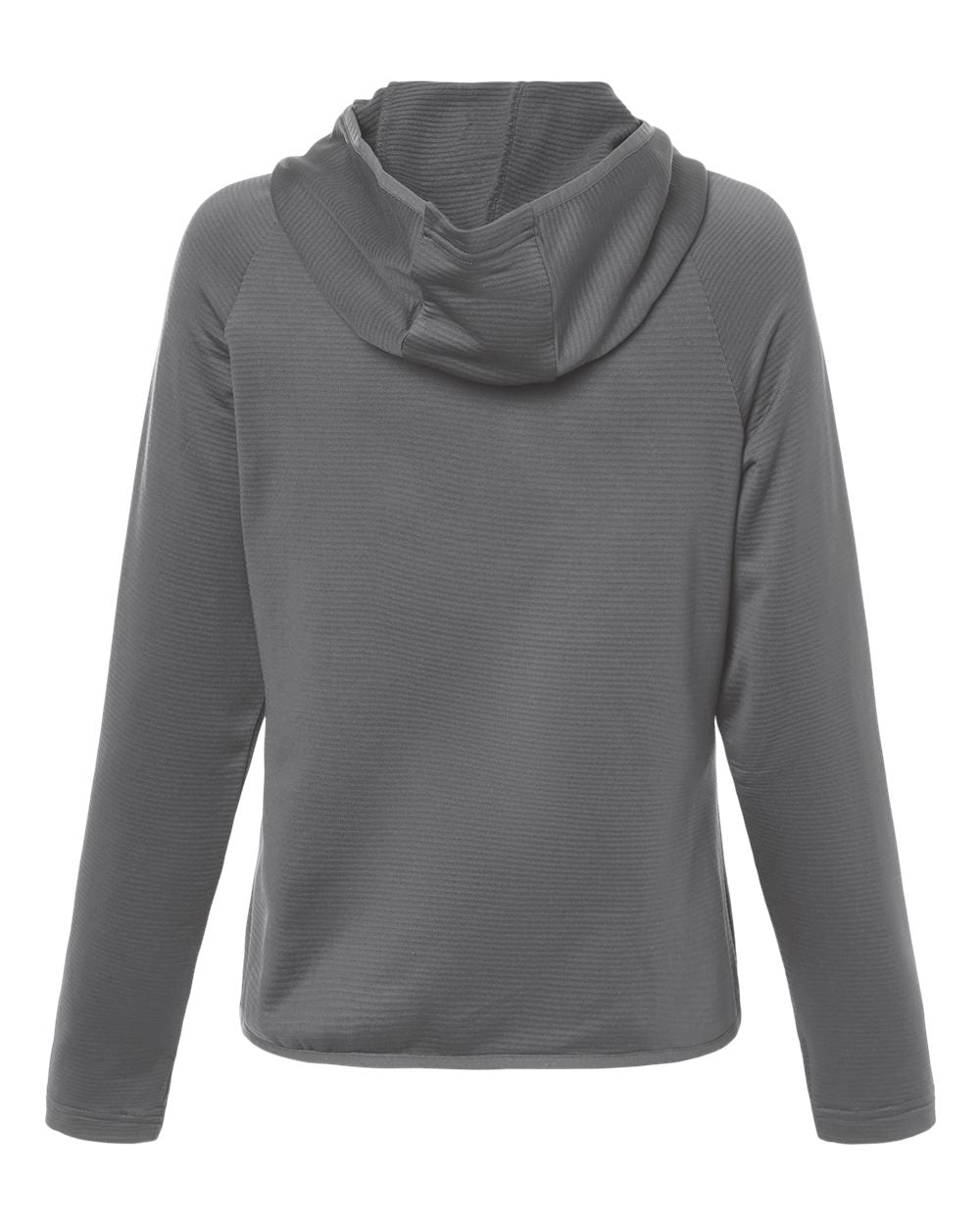 Rear View of Sport Graphite Women's Qualify Quarter-Zip Hooded Pullover - TT200W plain
