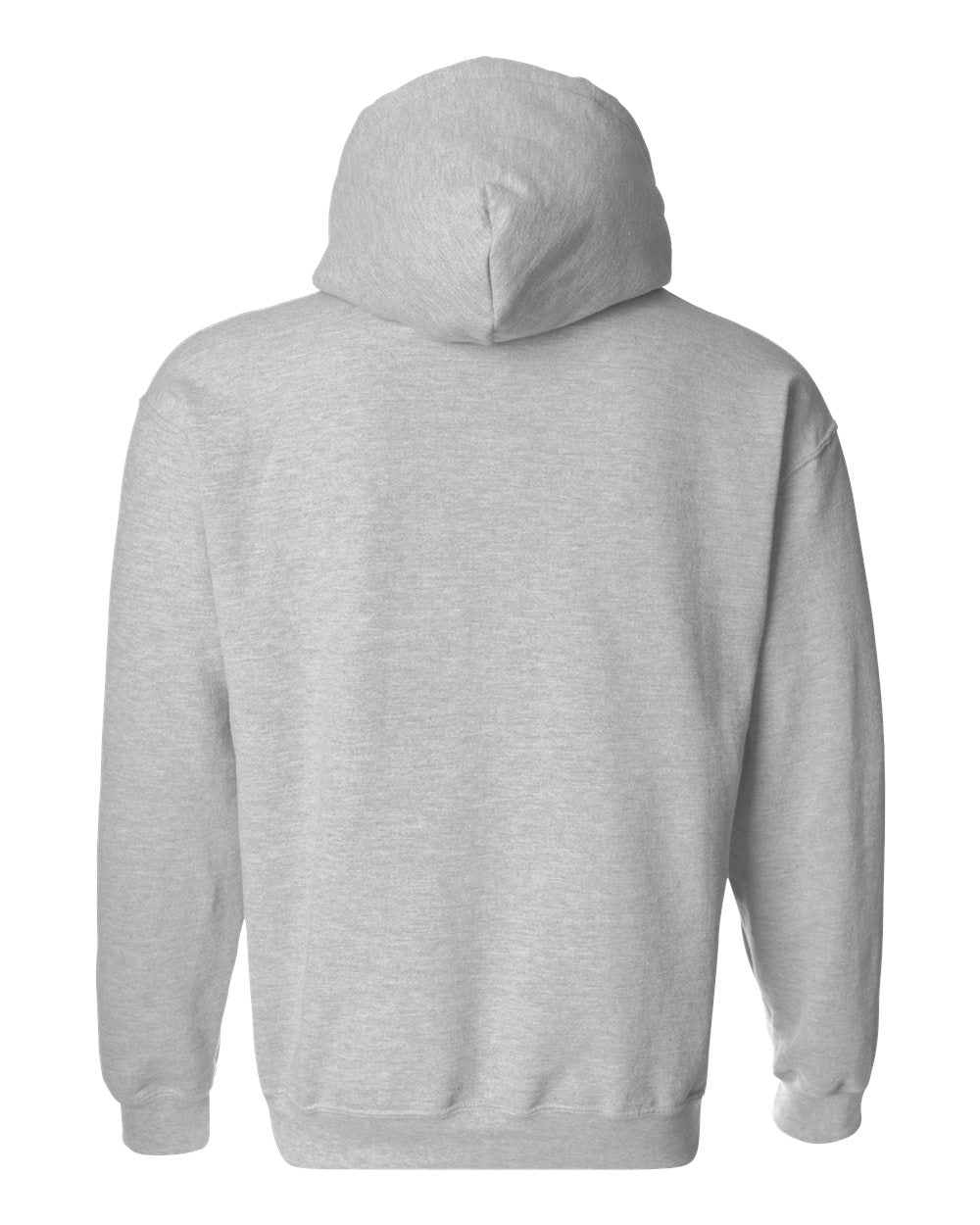 Rear View of Sport Grey Heavy Blend™ Hooded Sweatshirt - 18500