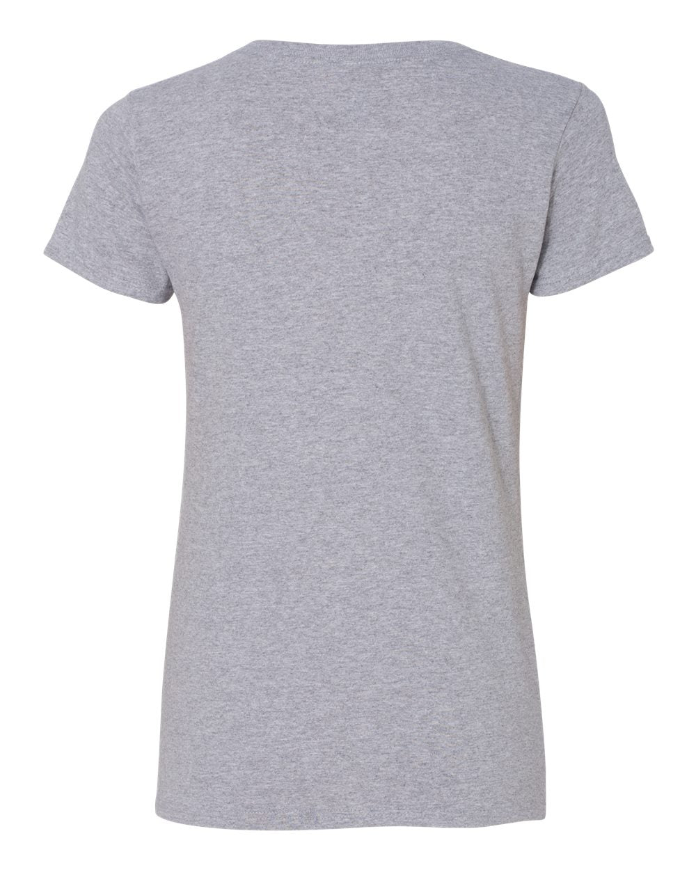 Rear View of Sport Grey Heavy Cotton™ Women’s V-Neck T-Shirt - 5V00L