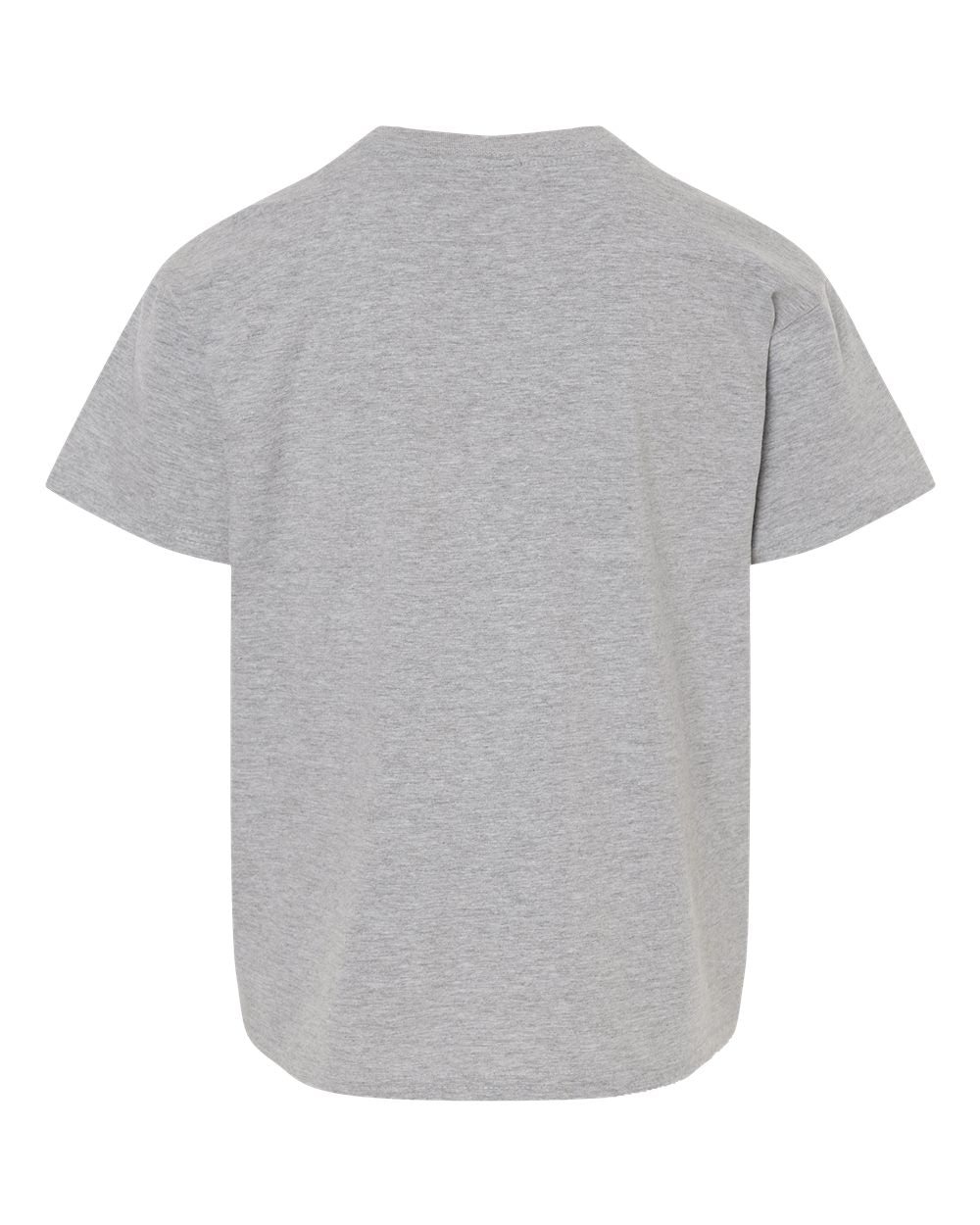 Rear View of Sport Grey Light Cotton Youth T-Shirt - 3000B