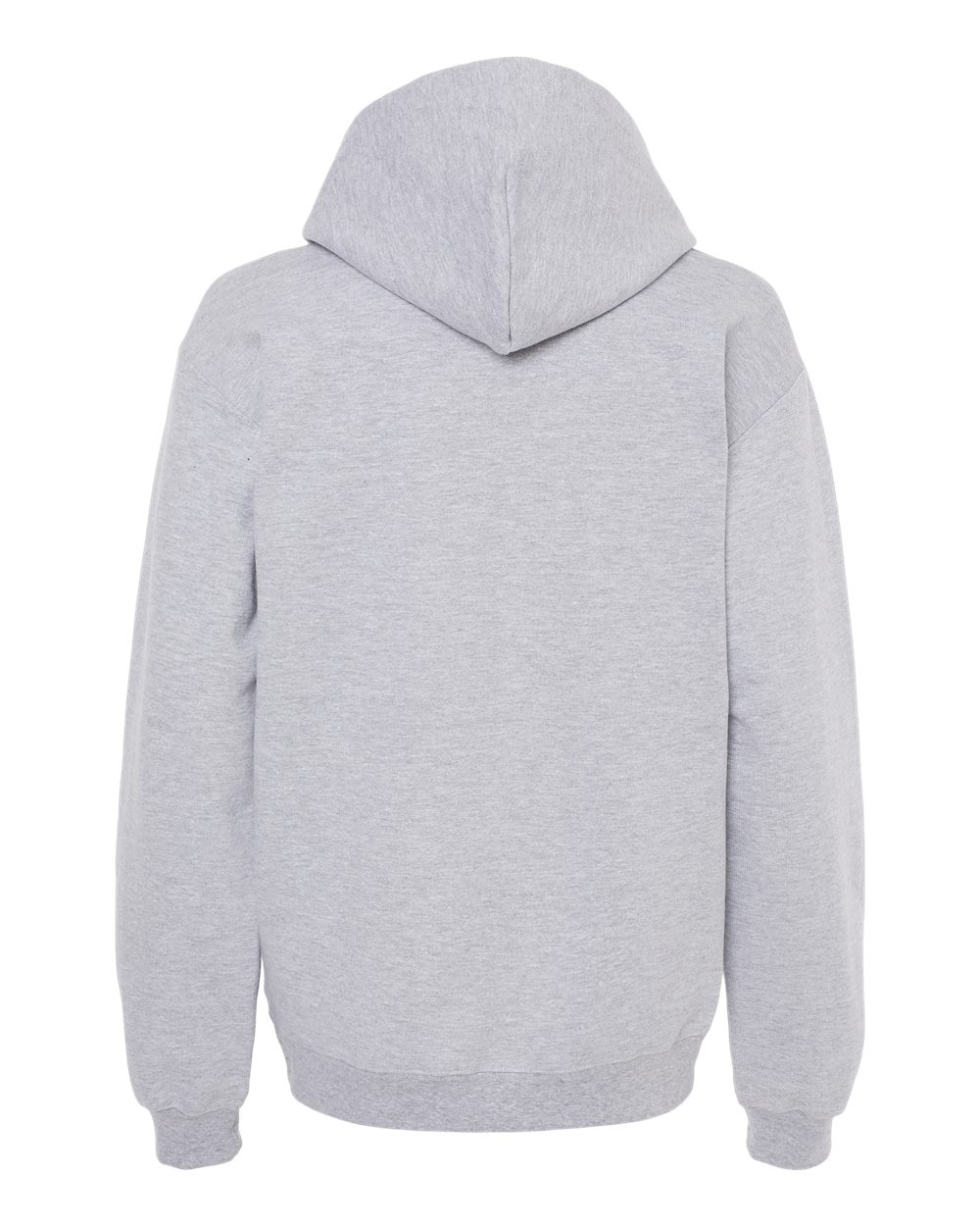 Front View of Sport Grey Softstyle® Midweight Hooded Sweatshirt - SF500