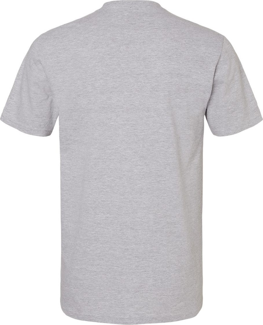 Front View of Sport Grey Softstyle® Midweight T-Shirt - 65000