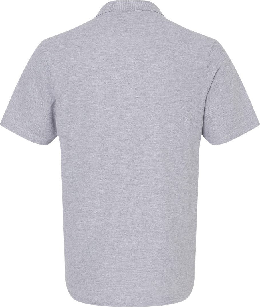 Front View of Sport Grey Softstyle® Pique Polo - 64800