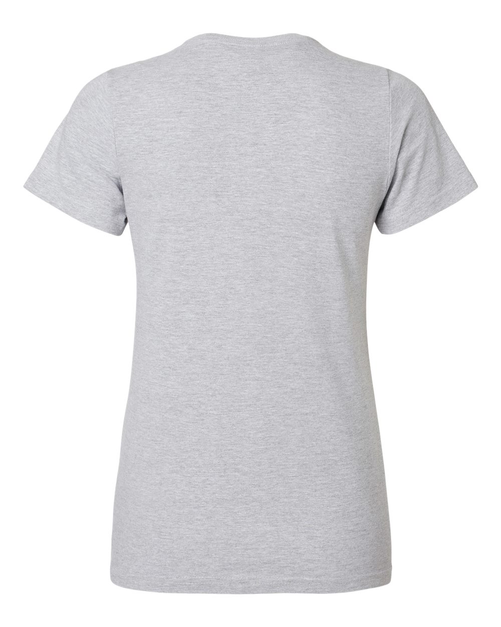 Front View of Sport Grey Softstyle® Women's Midweight T-Shirt - 65000L