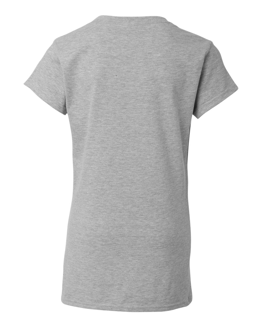 Rear View of Sport Grey Softstyle® Women’s V-Neck T-Shirt - 64V00L