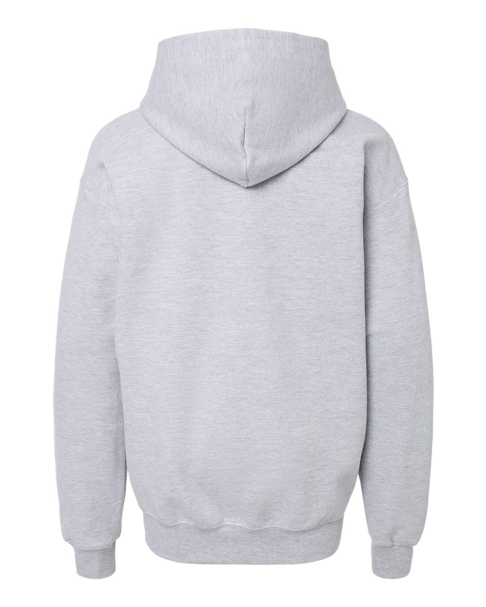 Front View of Sport Grey Softstyle® Youth Midweight Hooded Sweatshirt - SF500B