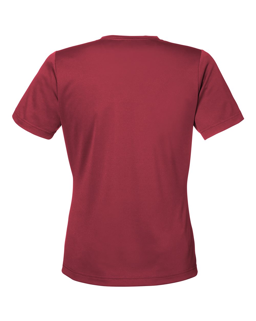 Rear View of Sport Maroon Women's Zone Performance Mesh T-Shirt - TT15W
