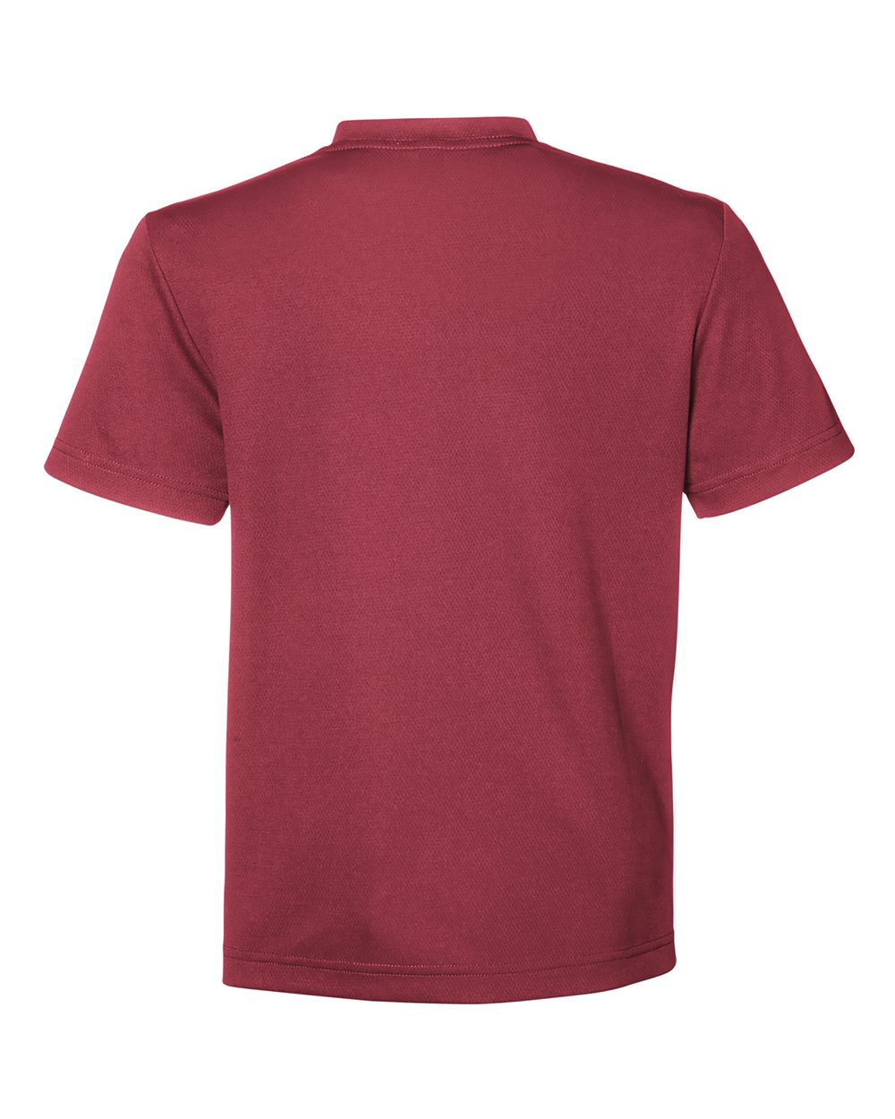 Rear View of Sport Maroon Youth Zone Performance Mesh T-Shirt - TT15Y