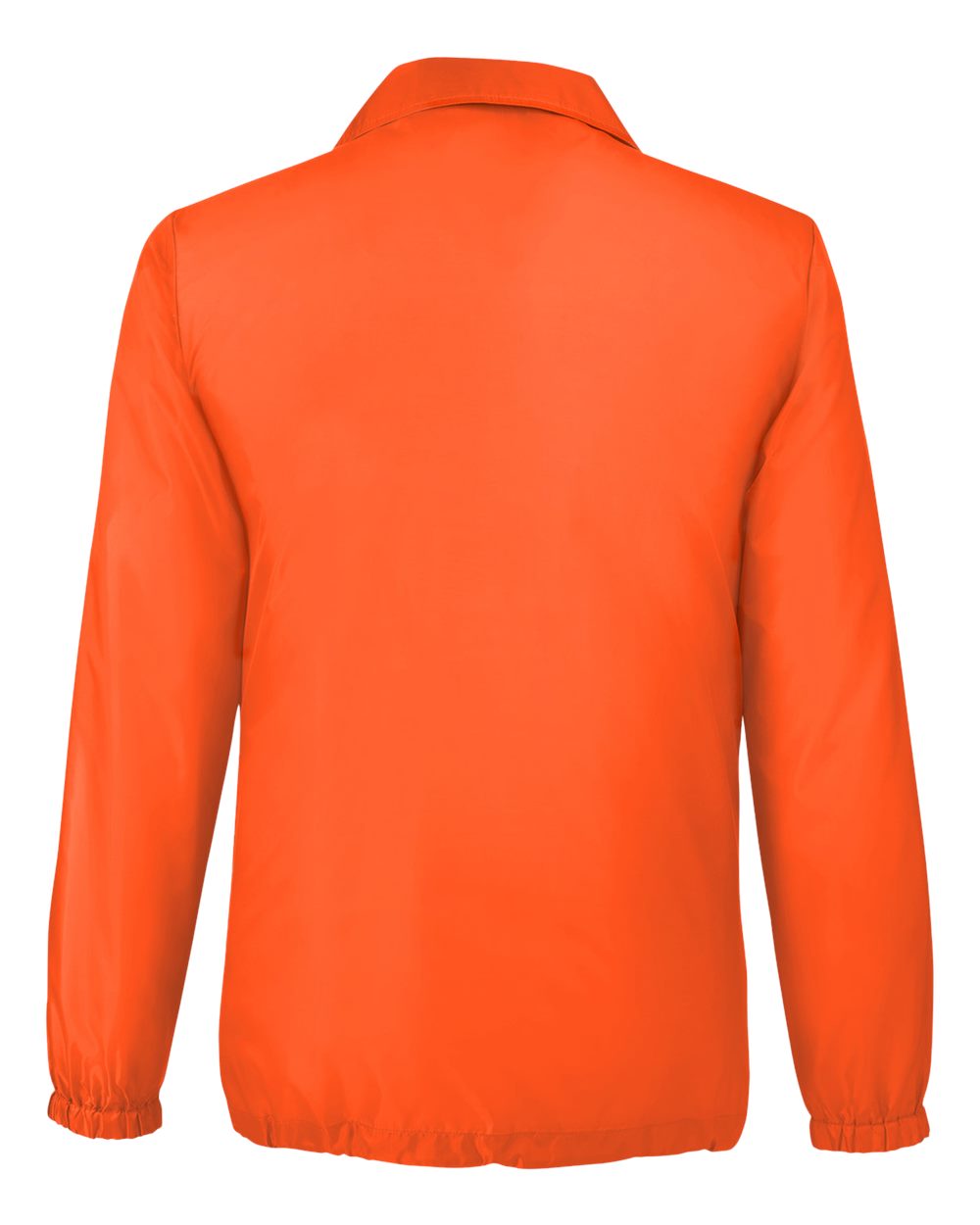 Rear View of Sport Orange Unisex Zone Protect Coaches Jacket - TT75