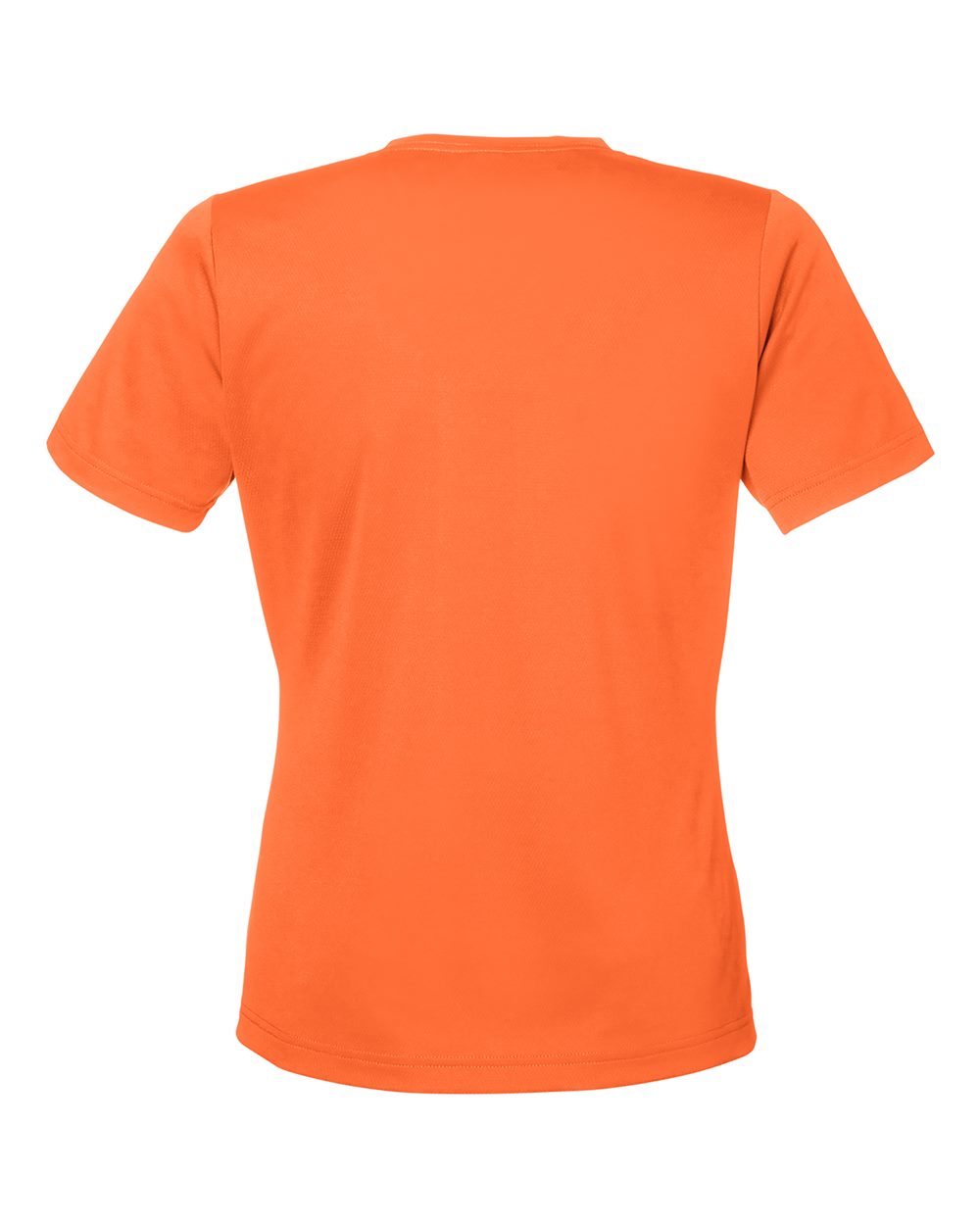Rear View of Sport Orange Women's Zone Performance Mesh T-Shirt - TT15W