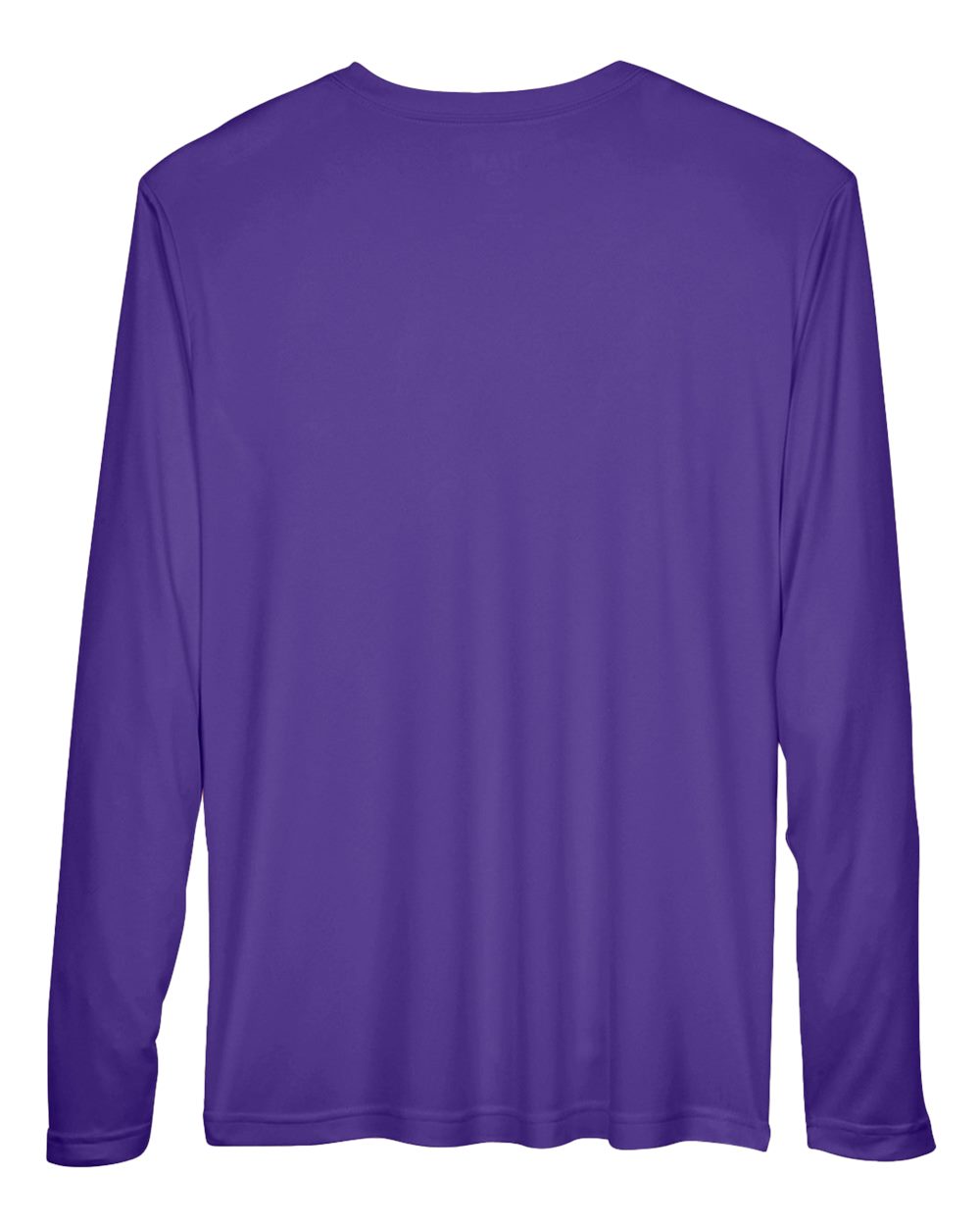 Rear View of Sport Purple Men's Zone Performance Long Sleeve T-Shirt - TT11L