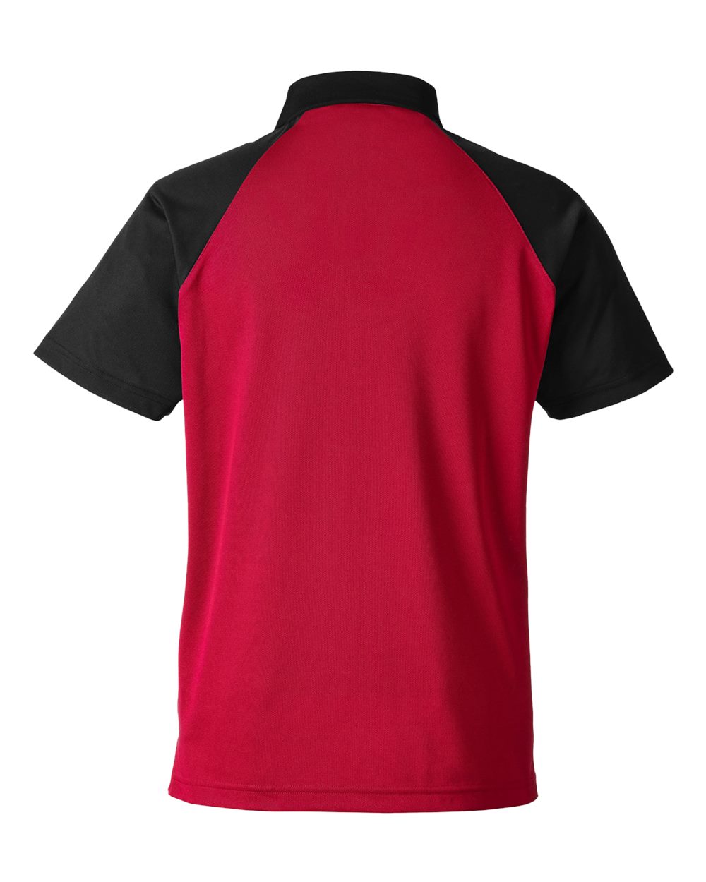 Front View of Sport Red/ Black Men's Command Snag-Protection Colorblock Polo - TT21C