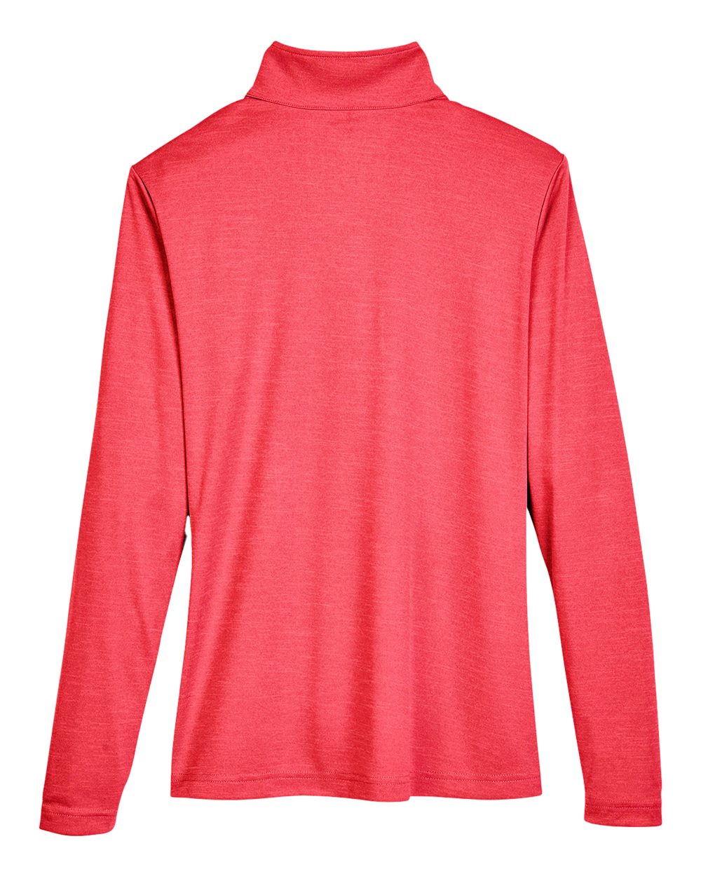 Front View of Sport Red Heather Women's Zone Sonic Heather Performance Quarter-Zip Pullover - TT31HW