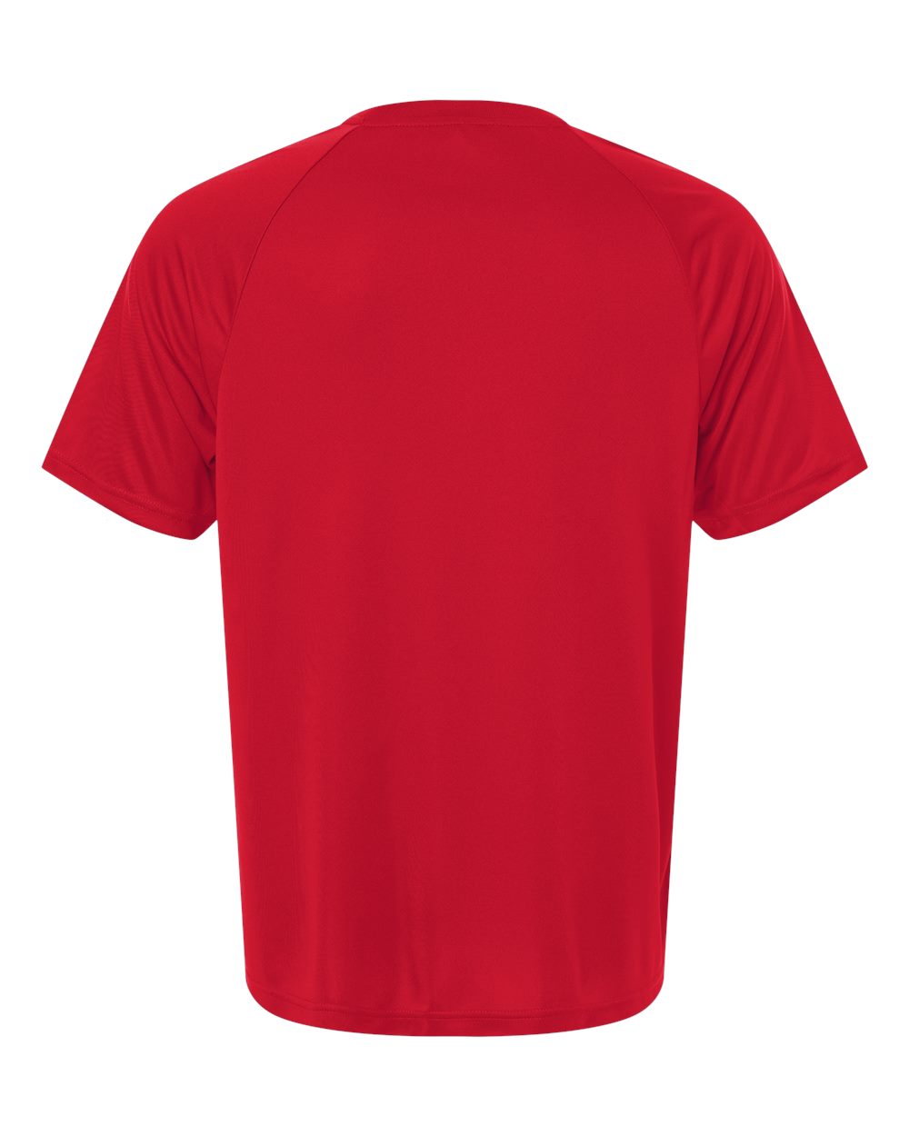 Rear View of Sport Red Men's Zone Performance Henley - TT11HN plain