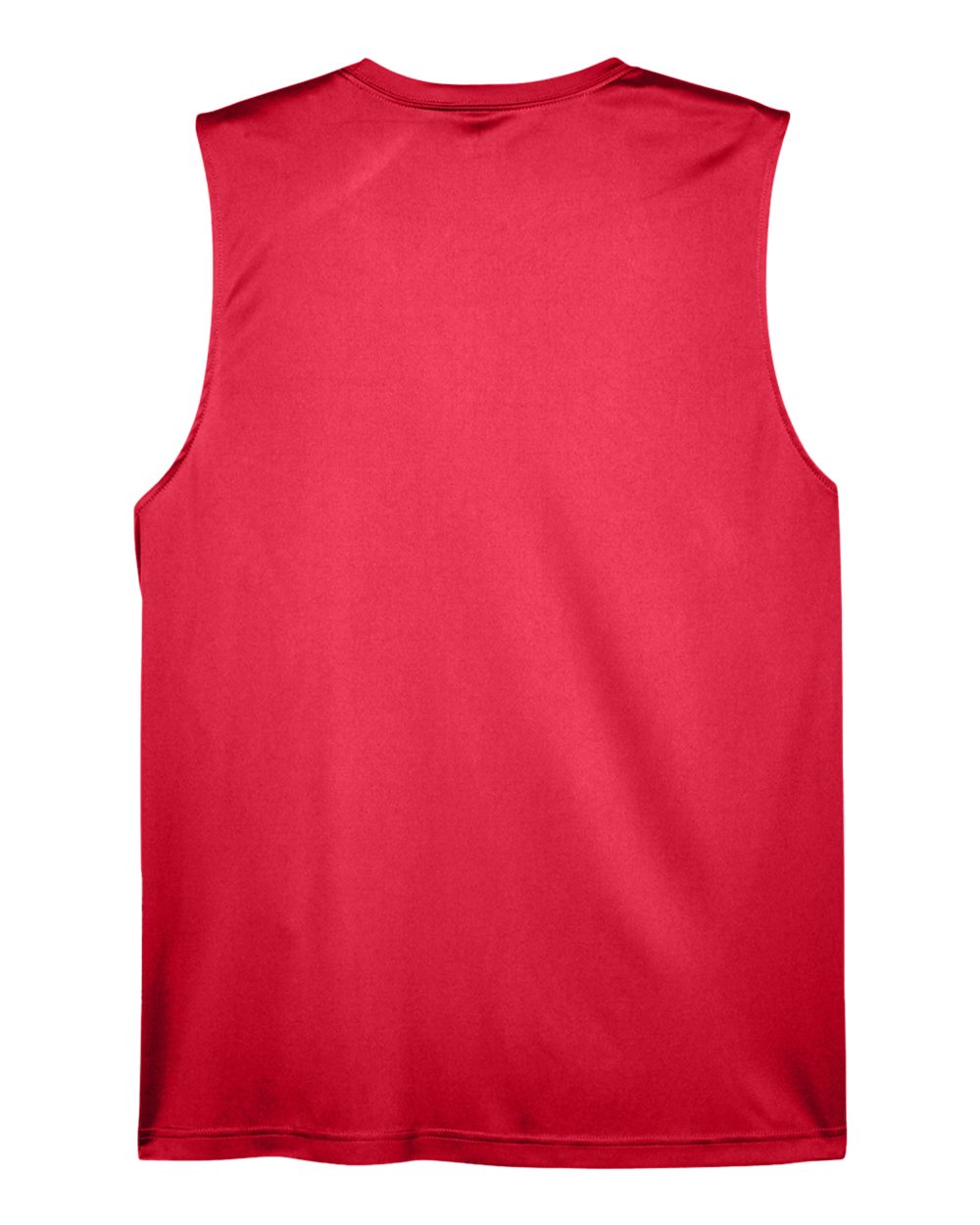 Front View of Sport Red Men's Zone Performance Muscle T-Shirt - TT11M
