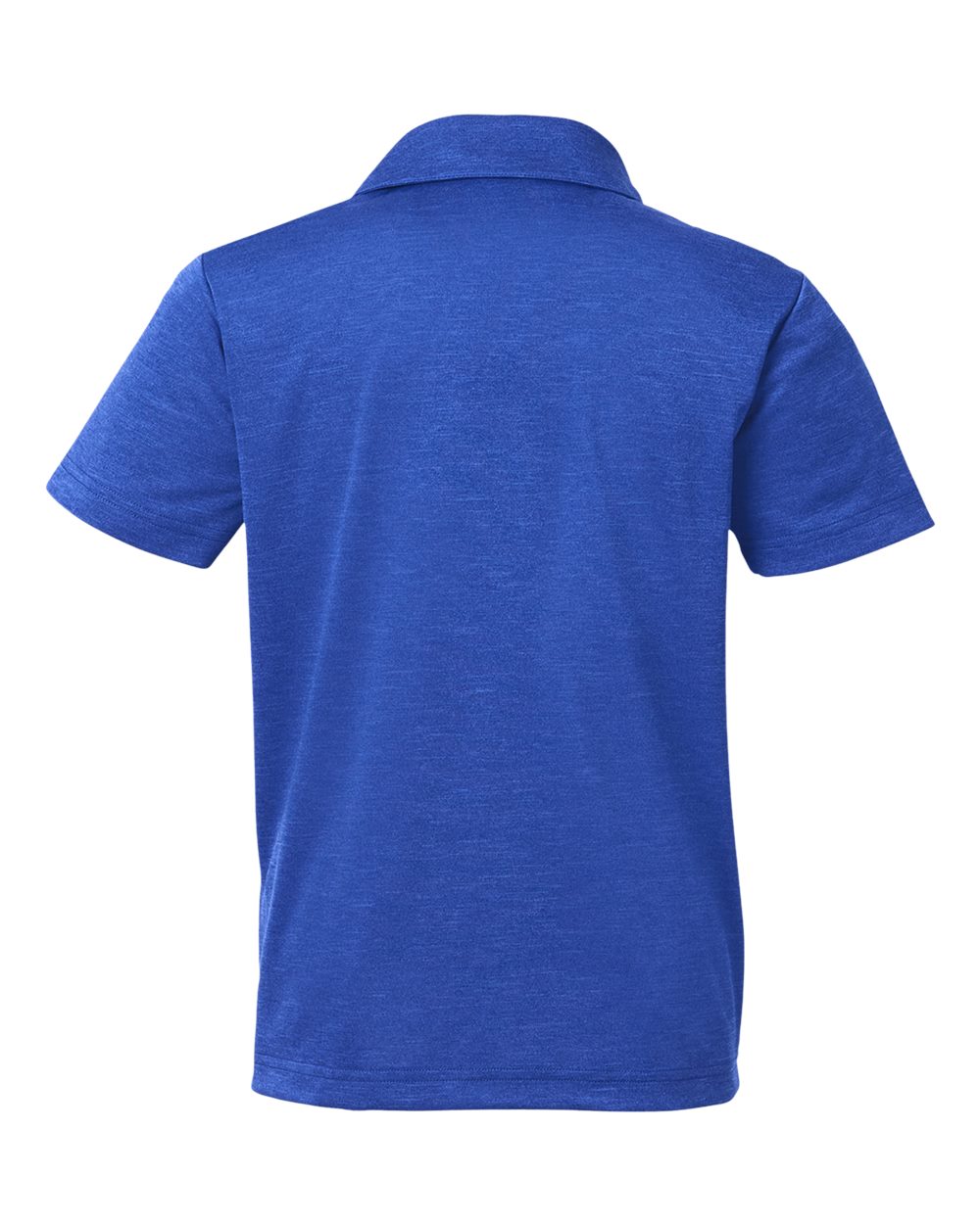 Front View of Sport Royal Heather Youth Zone Sonic Heather Performance Polo - TT51HY