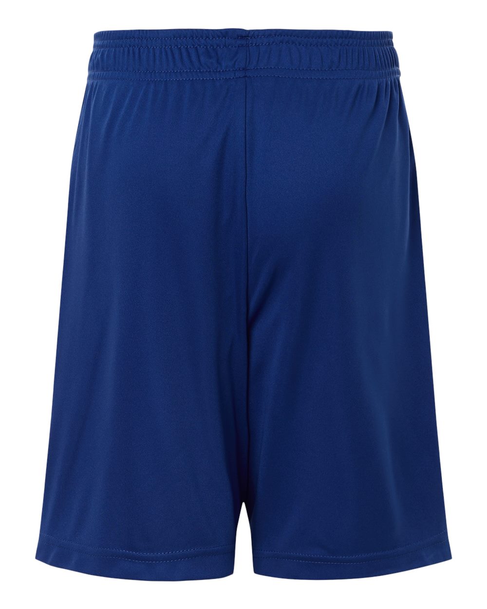 Rear View of Sport Royal/ White Youth Zone Performance Reversible Shorts - TT115BY plain