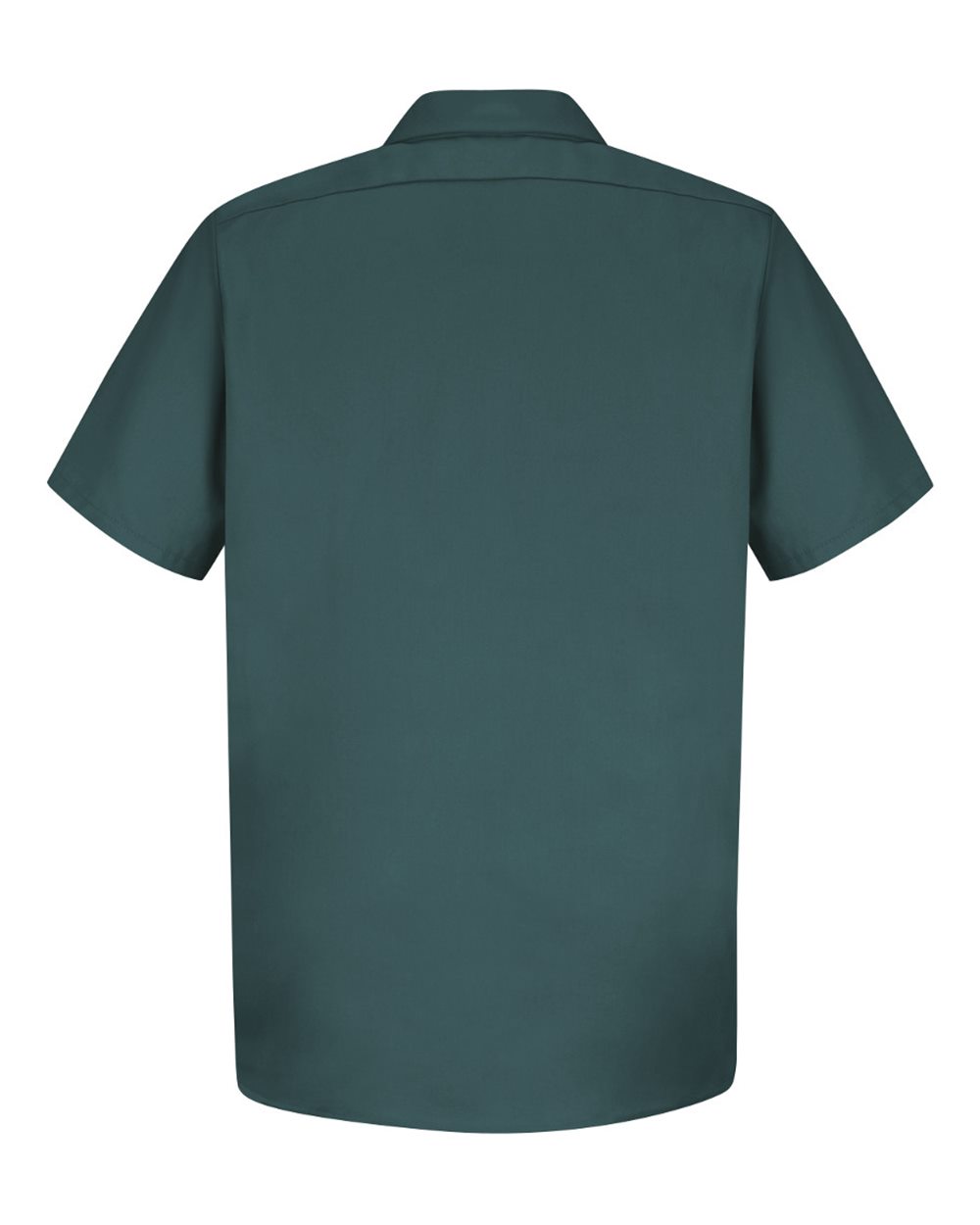 Front View of Spruce Green Cotton Short Sleeve Uniform Shirt - SC40