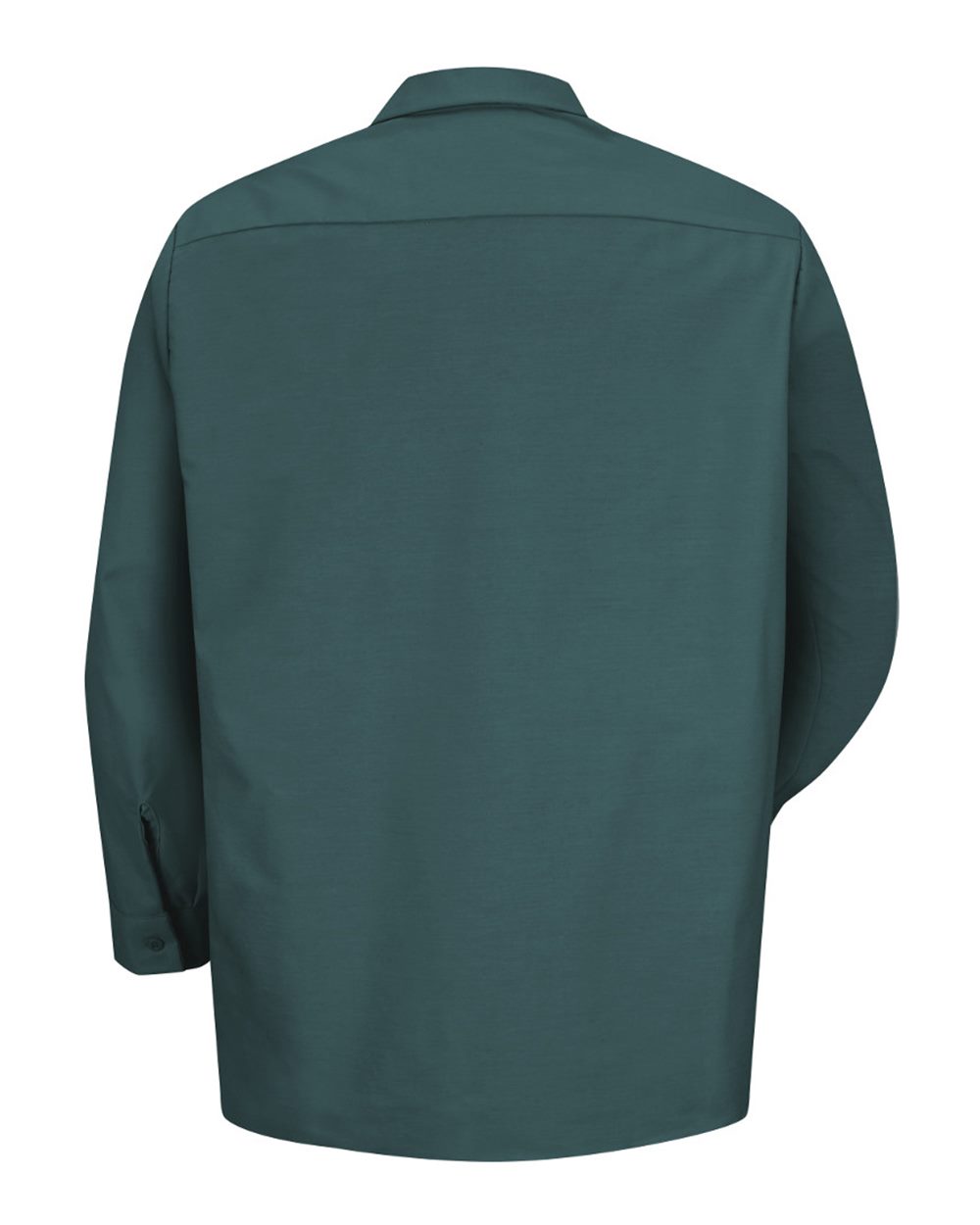 Front View of Spruce Green Industrial Long Sleeve Work Shirt - SP14