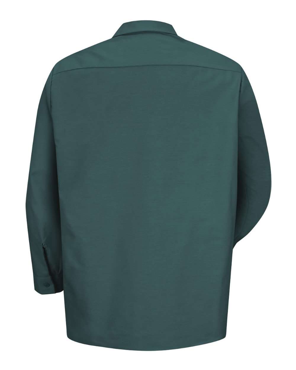 Front View of Spruce Green Industrial Long Sleeve Work Shirt - Tall Sizes - SP14T