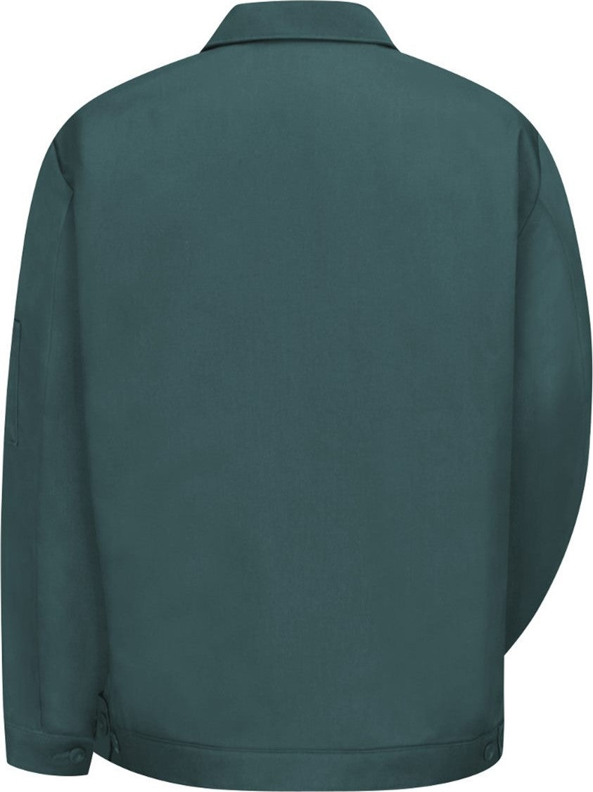 Front View of Spruce Green (Long Sizes) Waist Length Jacket - JT22