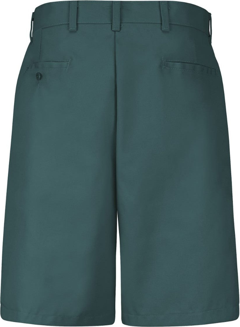 Front View of Spruce Green Plain Front Shorts - PT26