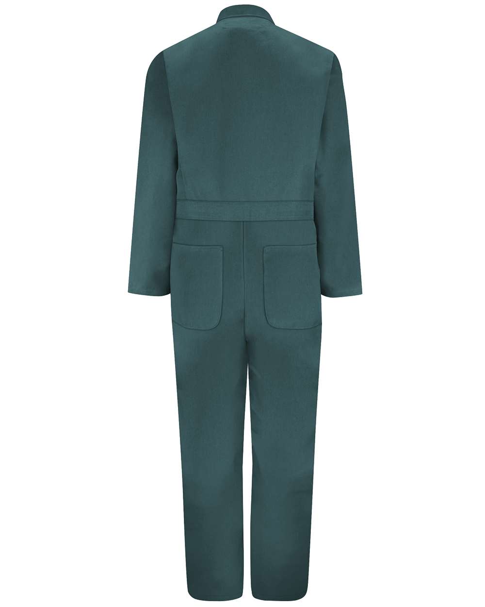 Front View of Spruce Green Twill Action Back Coverall - CT10