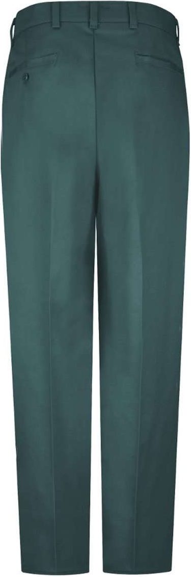 Front View of Spruce Green - Unhemmed Wrinkle-Resistant Cotton Work Pants Odd Waist Sizes - PC20ODD