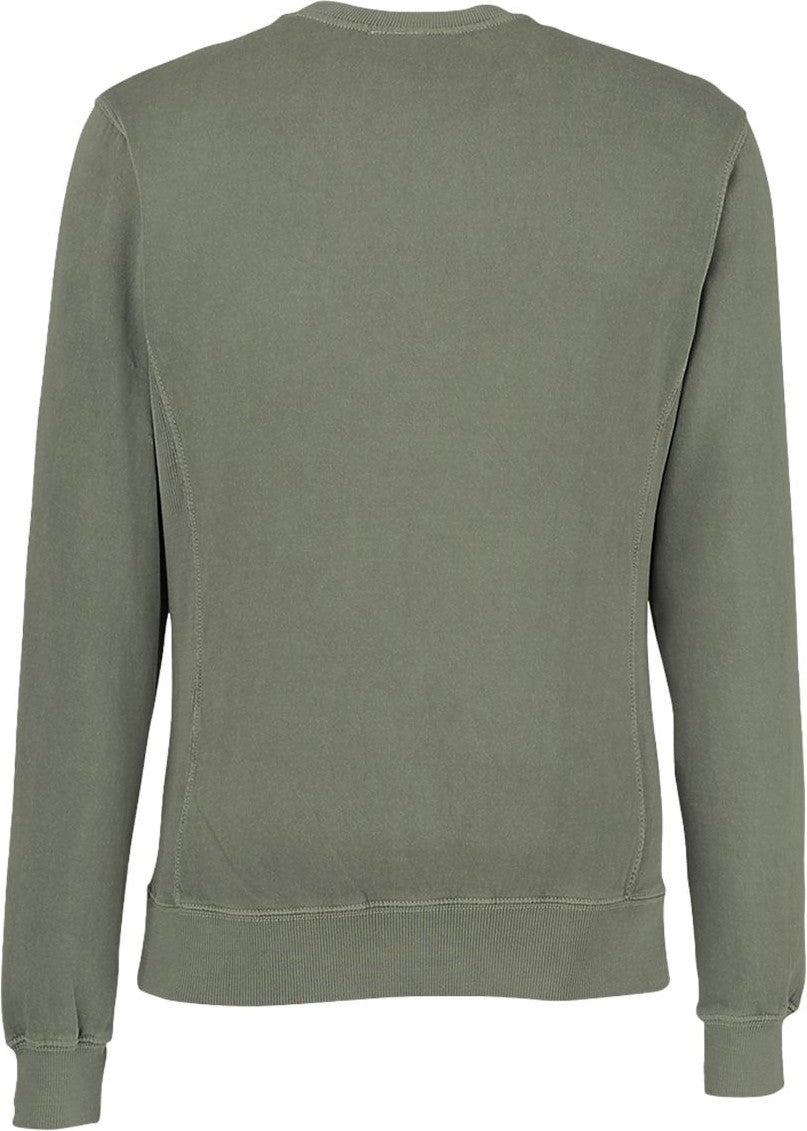 Front View of Spruce Pigment-Dyed Fleece Crewneck Sweatshirt - 8731