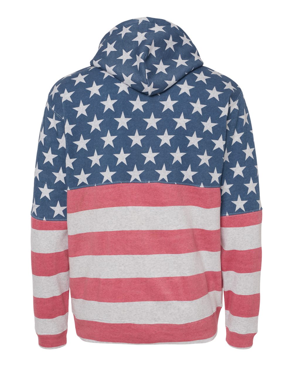 Rear View of Stars &amp; Stripes Tailgate Hooded Sweatshirt - 8815