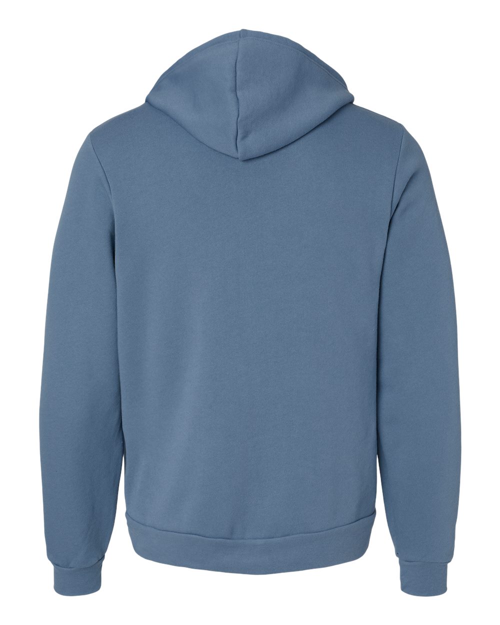 Front View of Steel Blue Sponge Fleece Full-Zip Hoodie - 3739