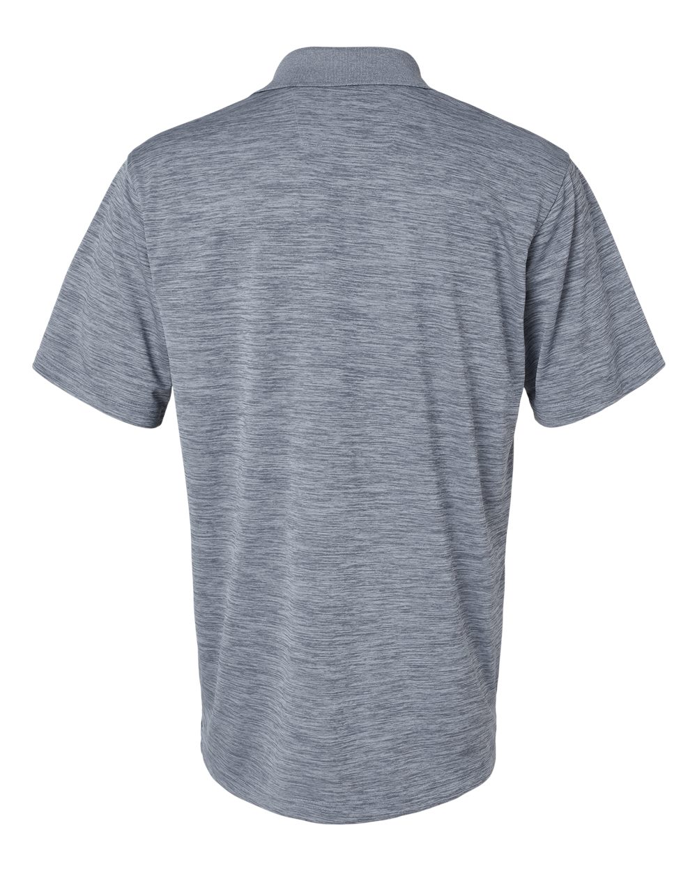Front View of Steel Grey Heather Dakota Striated Heather Polo - 130