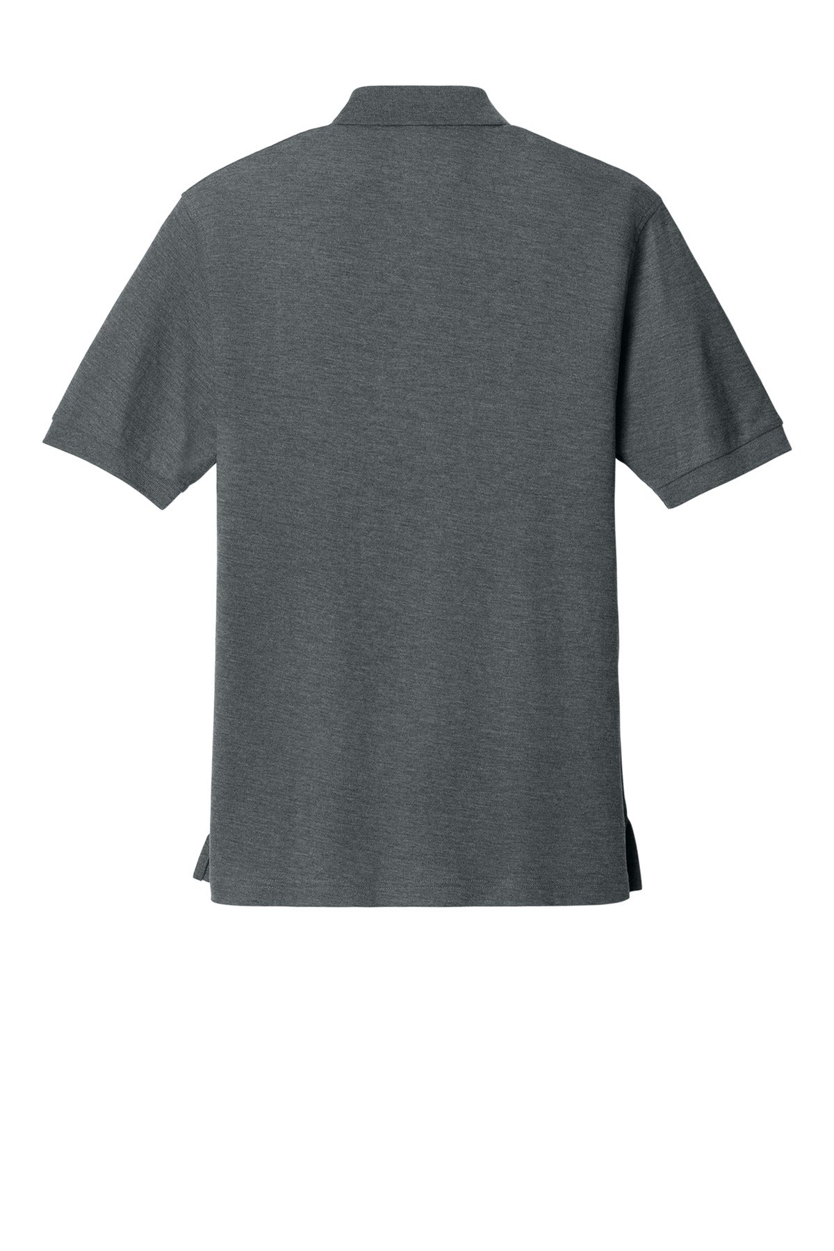 Front View of Steel Grey Port Authority Extended Size Silk Touch Polo K500ES