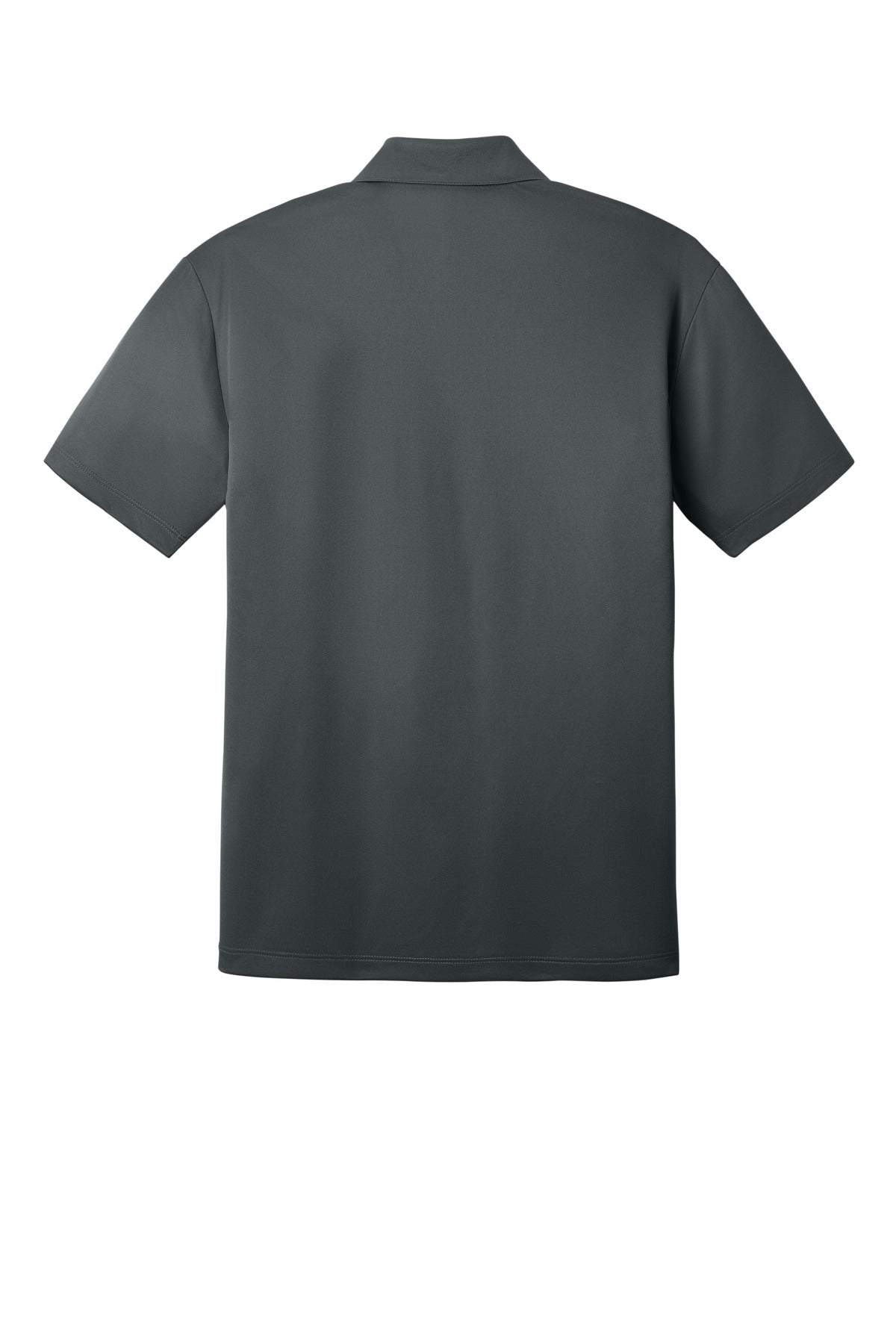 Front View of Steel Grey Port Authority Silk Touch Performance Polo. K540