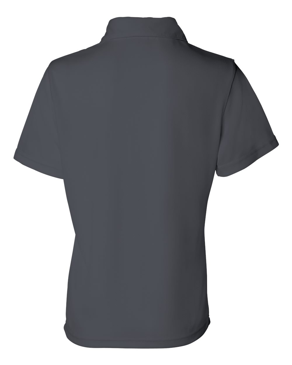 Rear View of Steel Grey Women&#39;s Moisture Free Mesh Polo - 5469