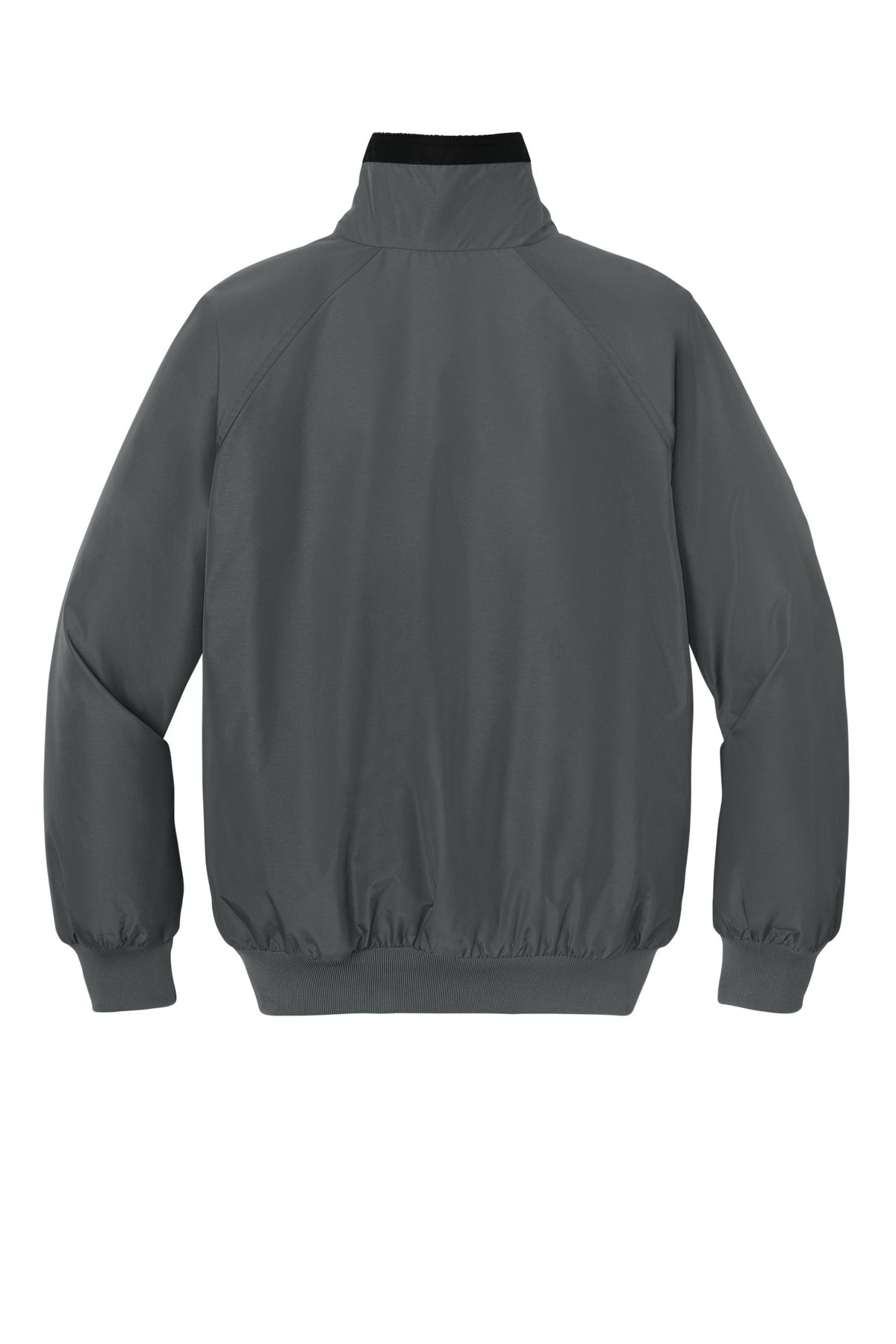 Front View of Steel Gry/T Bk Port Authority Challenger Jacket. J754