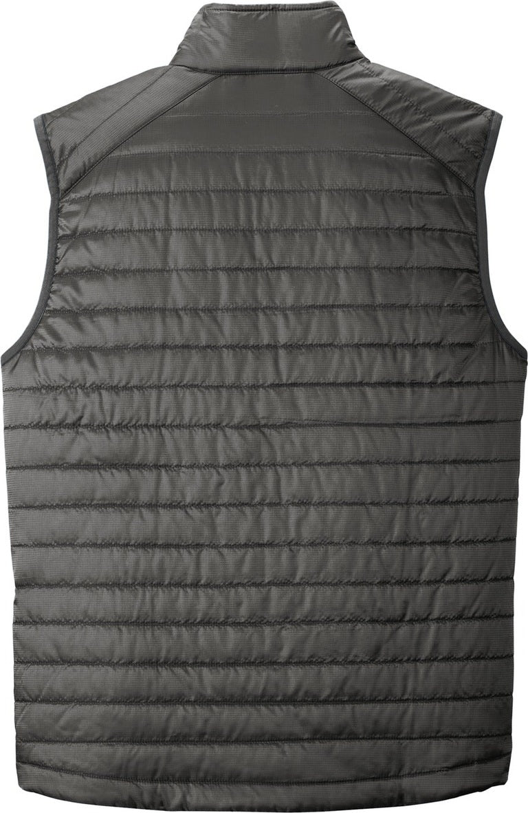 Front View of Sterl Gry/Grph Port Authority Packable Puffy Vest J851