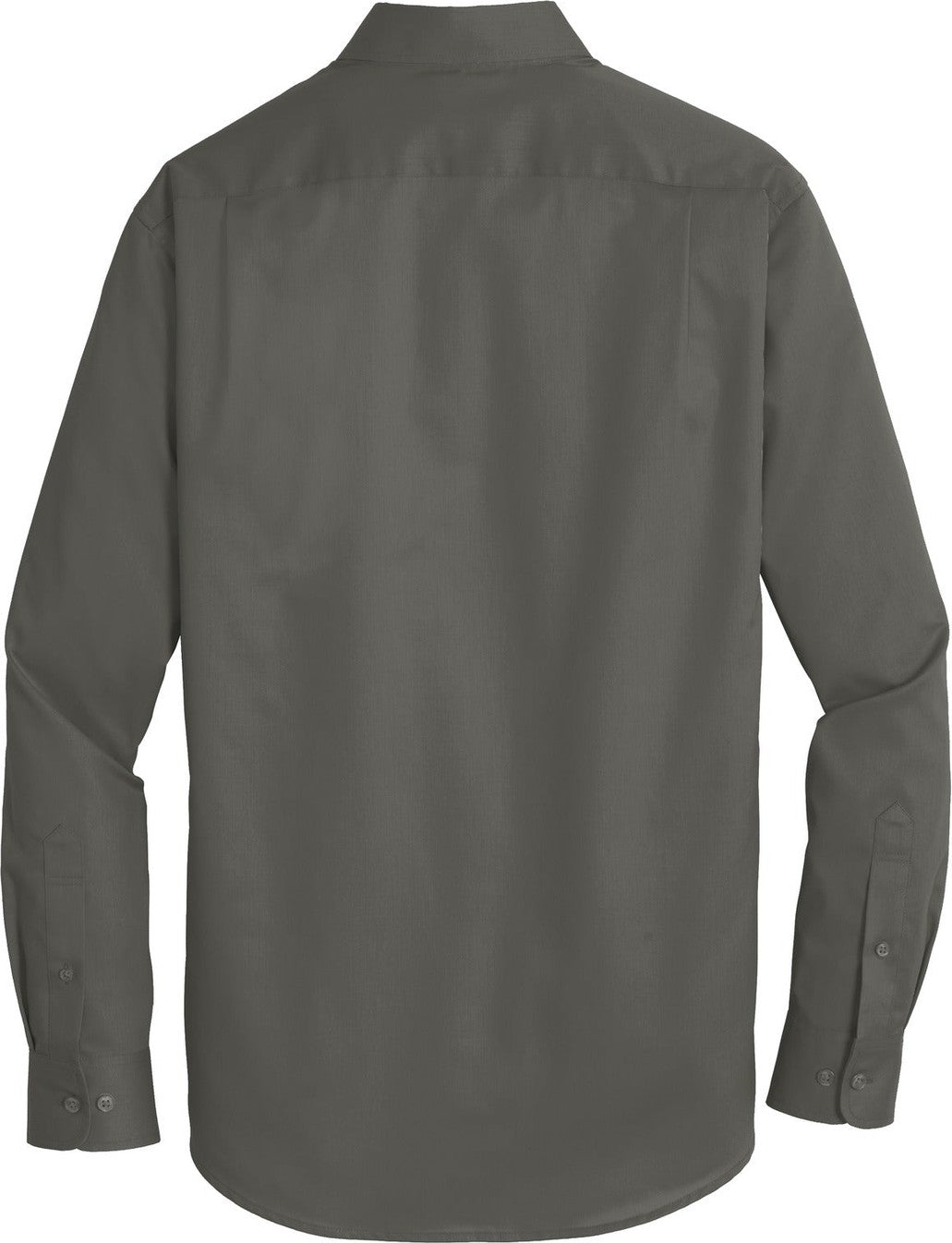 Front View of Sterling Grey Port Authority SuperPro Twill Shirt. S663