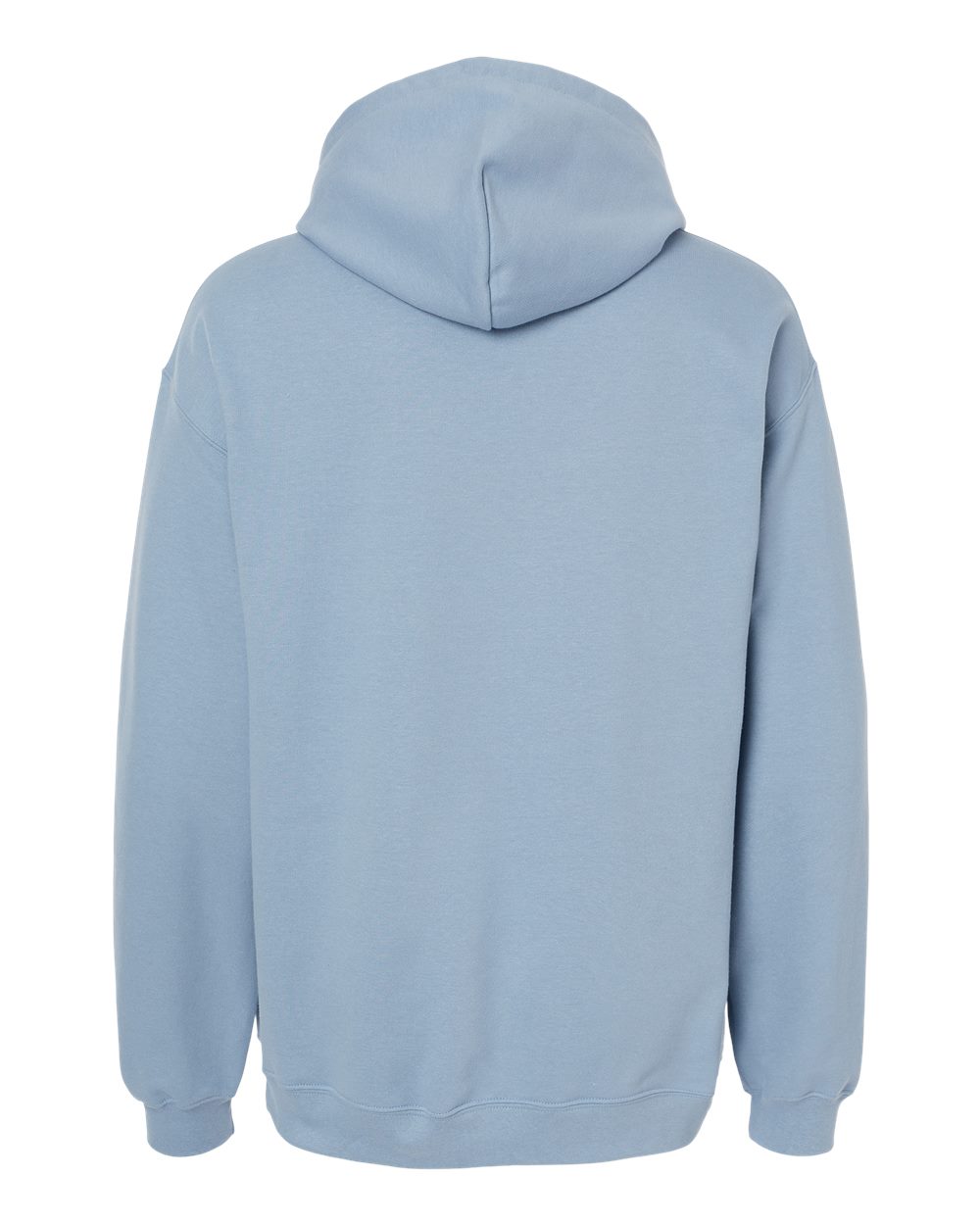 Front View of Stone Blue Softstyle® Midweight Hooded Sweatshirt - SF500