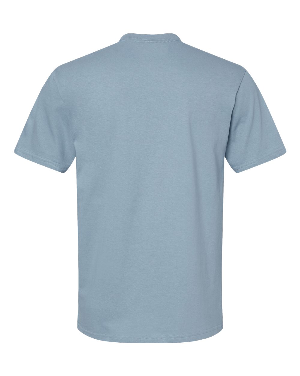 Front View of Stone Blue Softstyle® Midweight T-Shirt - 65000