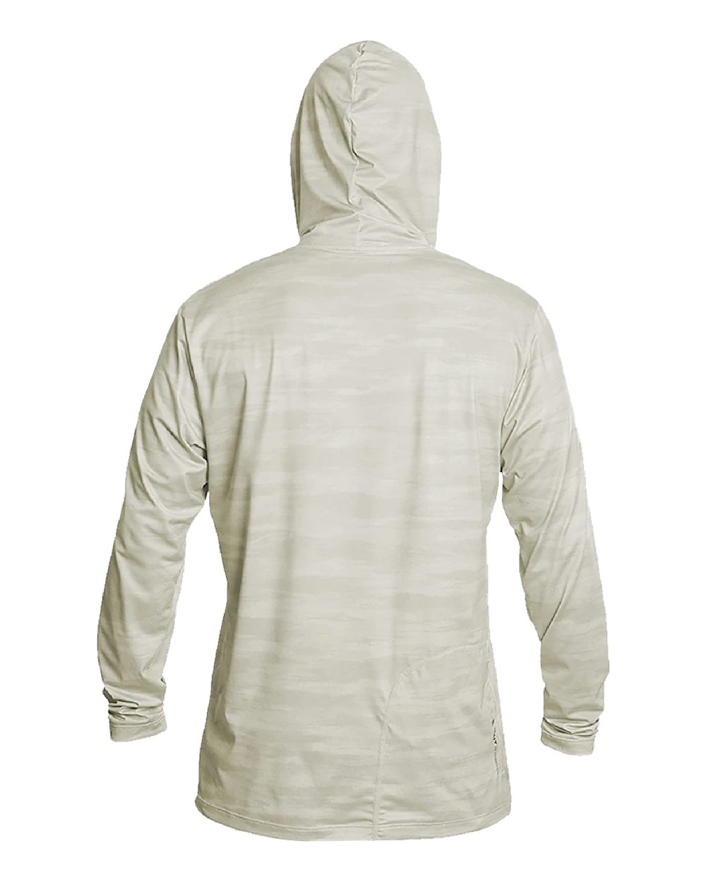 Front View of Stone Camo Low Pro Tech Hooded Long Sleeve T-Shirt - MVLPRH8