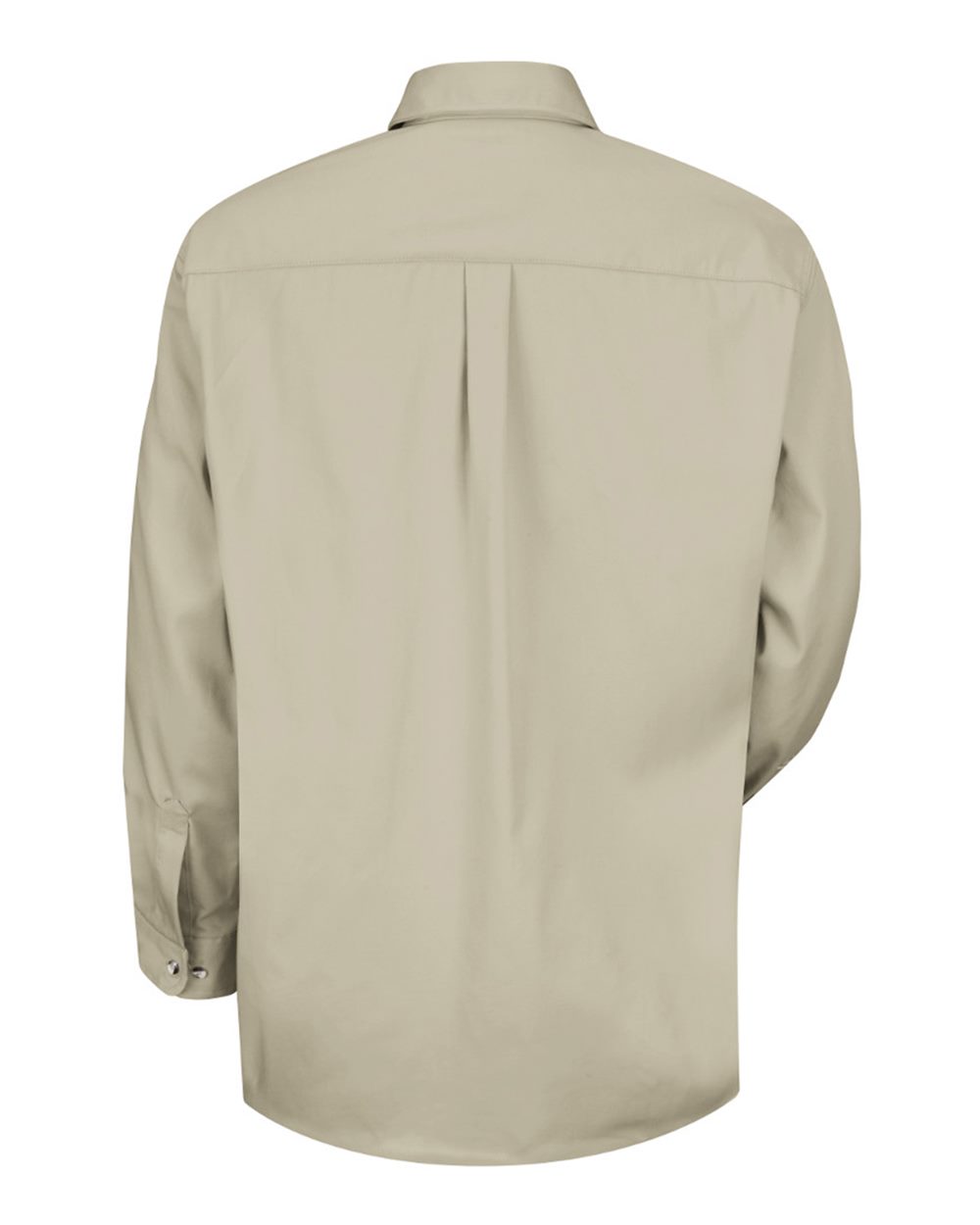 Rear View of Stone Cotton Contrast Dress Shirt - SC74