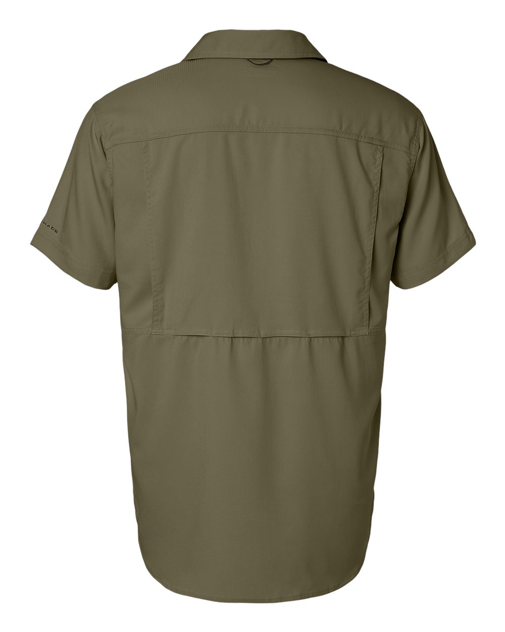 Rear View of Stone Green Silver Ridge™ Utility Lite Short Sleeve Shirt - 203072