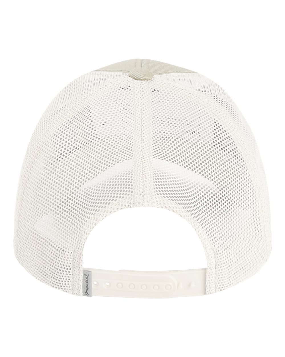 Rear View of Stone Khaki/ Stone The Gambit Mesh Back Cap - X240M