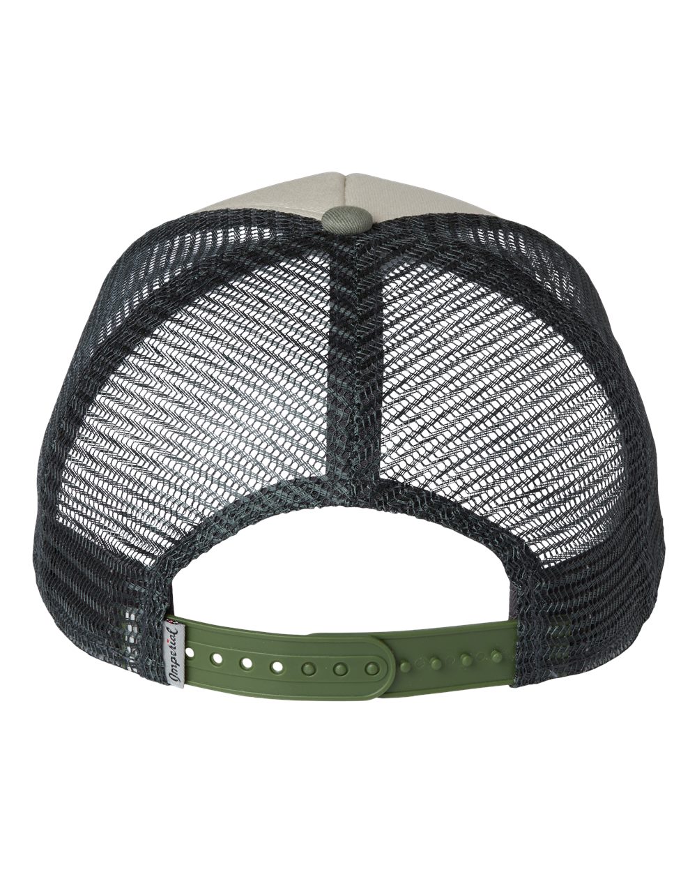 Front View of Stone/ Moss/ Charcoal North Country Trucker Cap - 1287