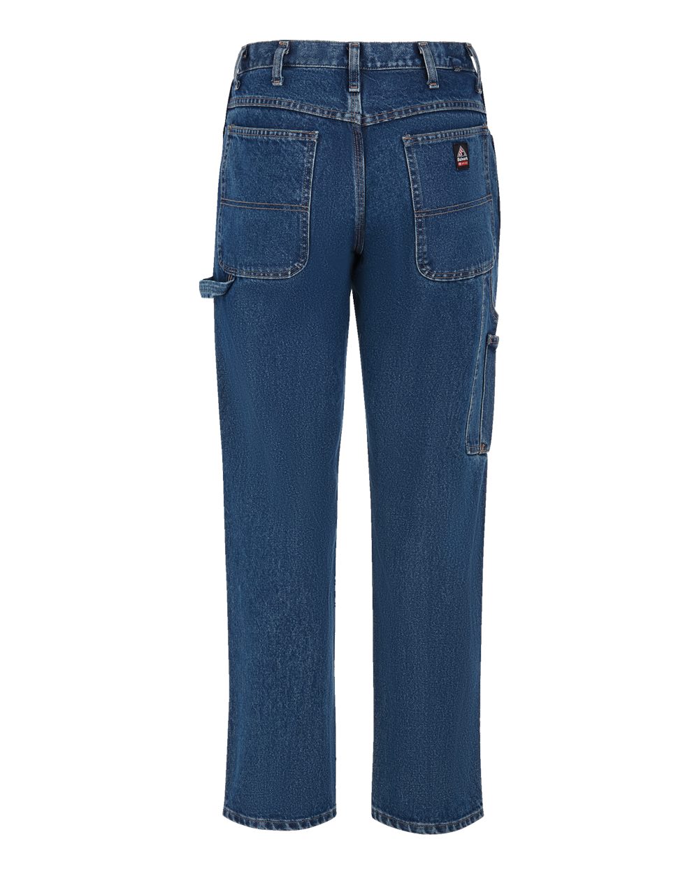 Rear View of Stone Wash - 32I Flame Resistant Pre-Washed Denim Dungaree - PEJ8