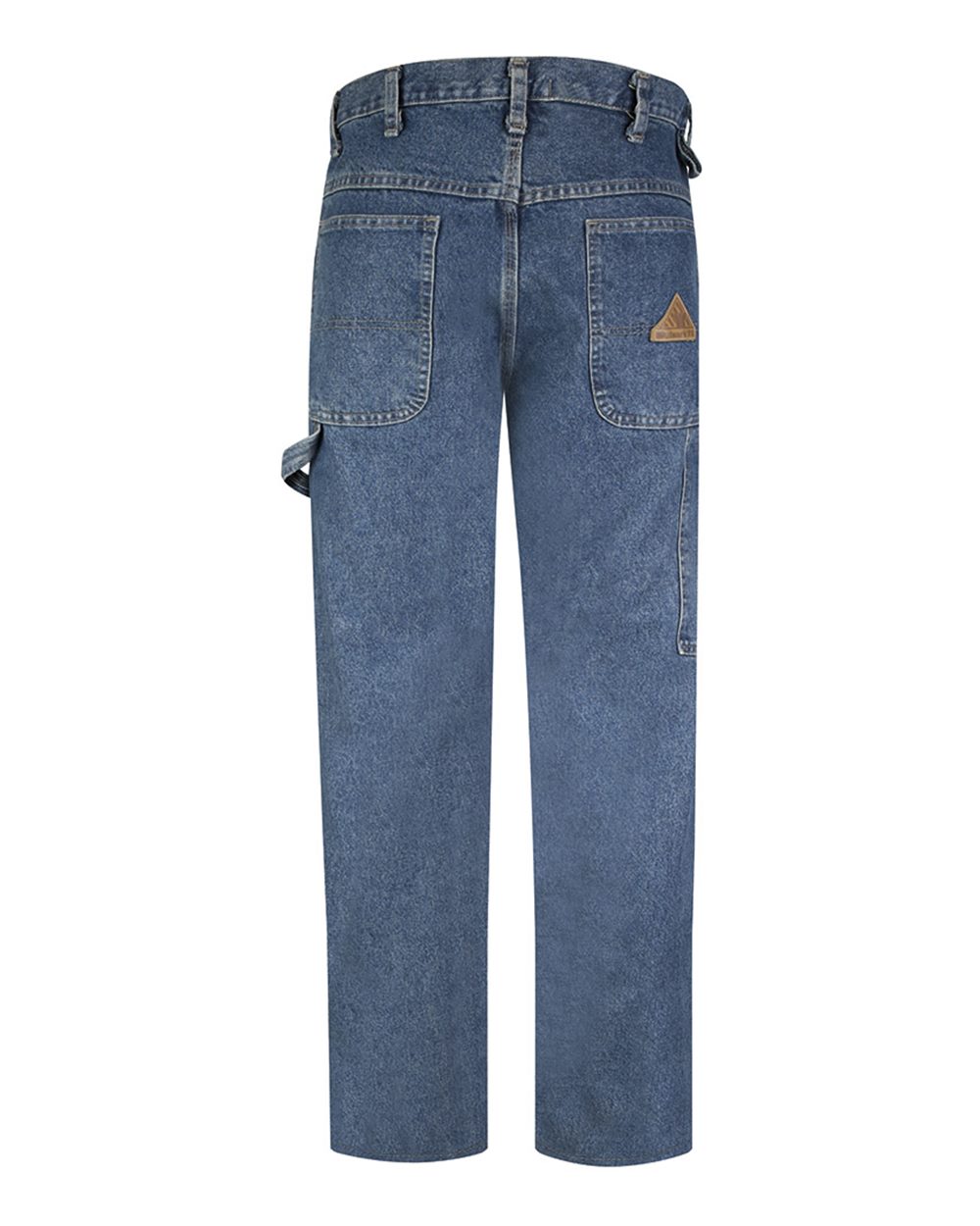 Rear View of Stone Wash- 37UI Flame Resistant Pre-Washed Denim Dungaree - PEJ8