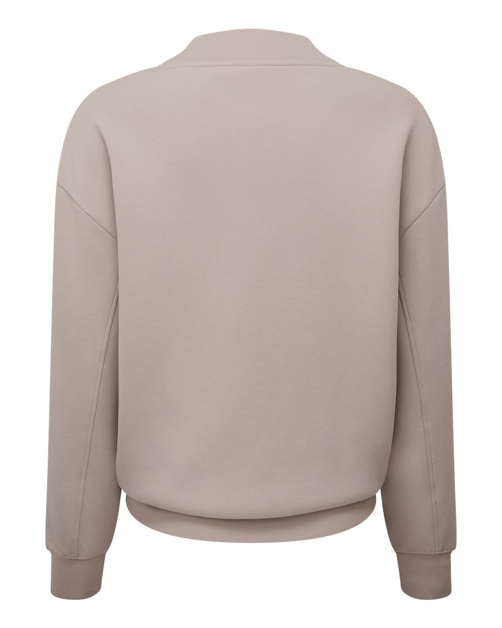 Rear View of Stone Women's Luxe Mock Neck Sweatshirt - TD660 plain